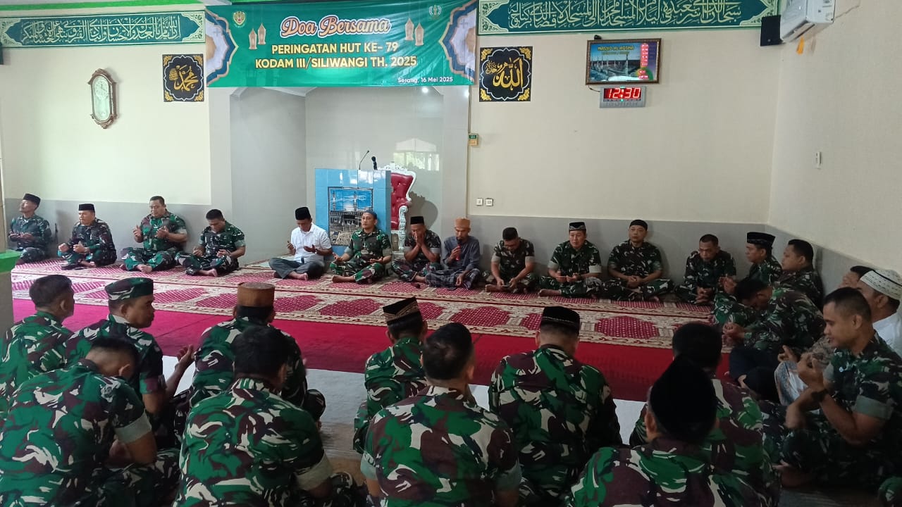 Kodim 0602/Serang Gelar Do’a Bersama Sambut HUT Ke 79 Kodam III/Siliwangi Kodim 0602/Serang Gelar Do’a Bersama Sambut HUT Ke 79 Kodam III/Siliwangi