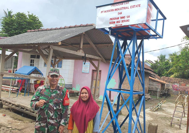 Sumur Bor Program KASAD, Siap Digunakan Sekolah PAUD Berkat TMMD Ke-124 Kodim 0602/Serang Sumur Bor Program KASAD, Siap Digunakan Sekolah PAUD Berkat TMMD Ke-124 Kodim 0602/Serang