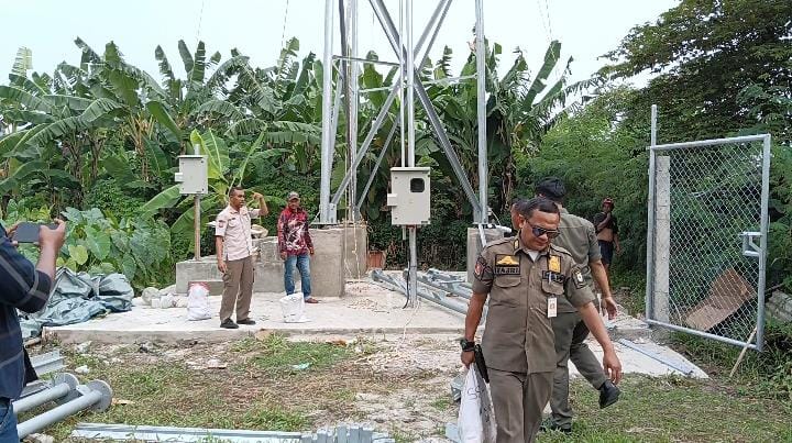 Tower BTS di Buaran Indah Disegel Satpol-PP Kota Tangerang