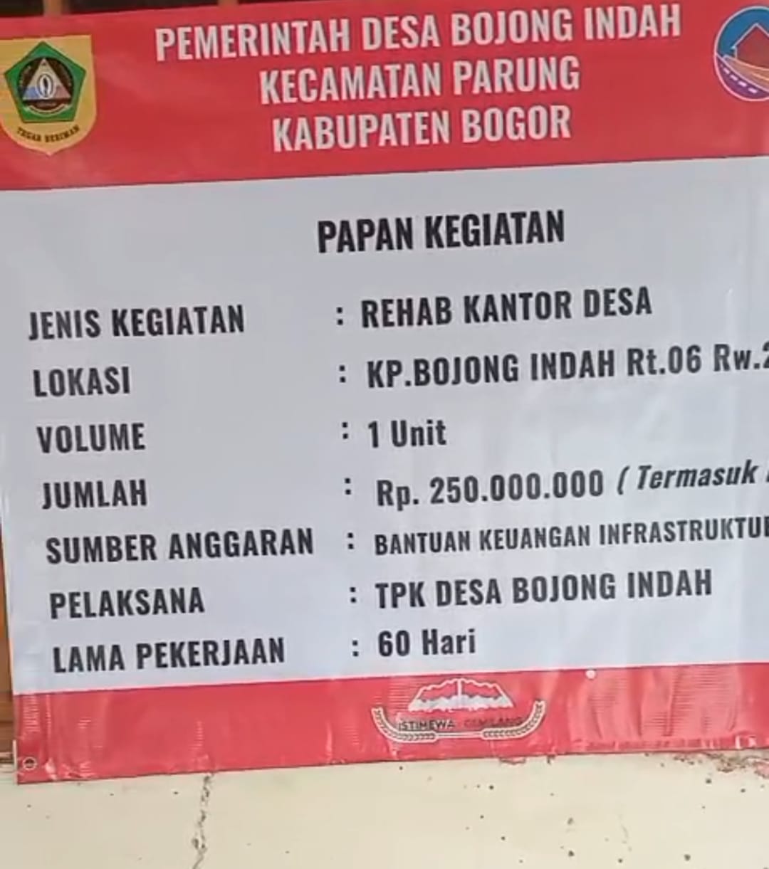 Dana Samisade Desa Bojong indah perlu di kaji ulang