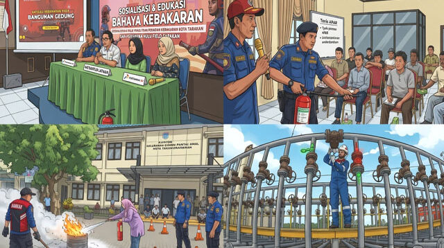 Pertamina EP Turun Tangan Latih 207 Warga Tarakan Hadapi Kebakaran