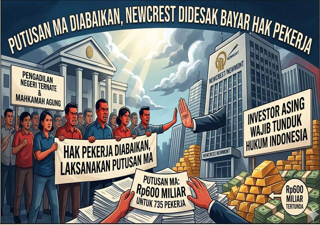 Newcrest Disorot: Putusan MA Diabaikan, Pesangon Rp600 Miliar Belum Dibayar Newcrest Disorot: Putusan MA Diabaikan, Pesangon Rp600 Miliar Belum Dibayar