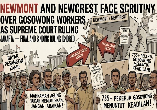 Newmont and Newcrest Face Scrutiny Over Gosowong Workers as Supreme Court Ruling Goes Unenforced Newmont and Newcrest Face Scrutiny Over Gosowong Workers as Supreme Court Ruling Goes Unenforced