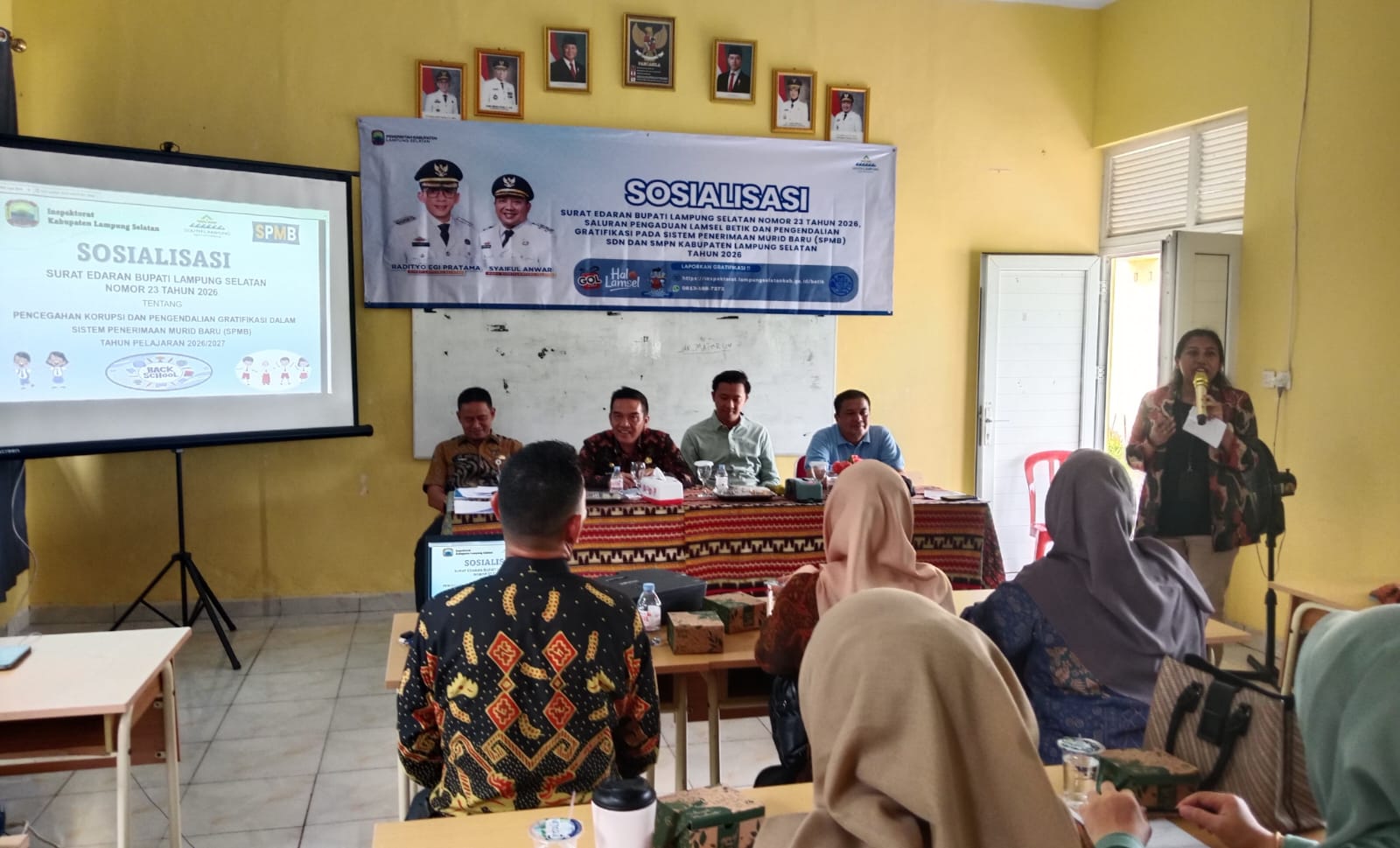 Kepala Inspektorat Gelar Sosialisasi Surat Edaran Bupati Lamsel Nomor : 23/2026, Awasi Gratifikasi PPDB SDN-SMPN Lewat Kanal “Lamsel Betik”