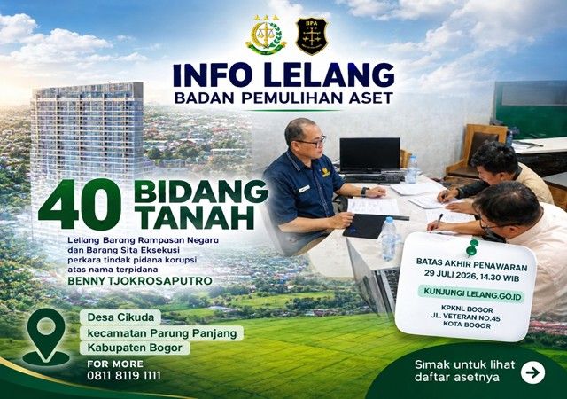 Lelang Aset Korupsi Benny Tjokrosaputro Capai Rp129,15 Miliar, Badan Pemulihan Aset Perkuat Pemulihan Kerugian Negara Lelang Aset Korupsi Benny Tjokrosaputro Capai Rp129,15 Miliar, Badan Pemulihan Aset Perkuat Pemulihan Kerugian Negara
