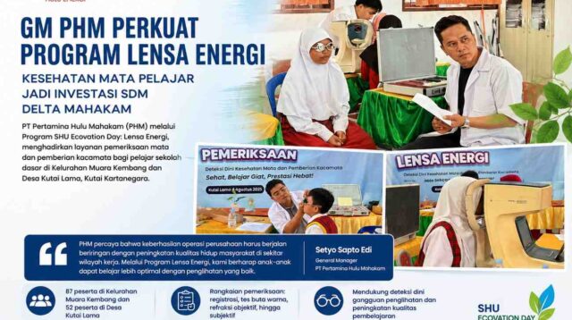 PHM Perkuat Program Lensa Energi, Kesehatan Mata Pelajar Jadi Investasi SDM di Delta Mahakam