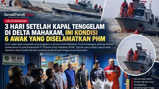 Enam Awak Kapal Tenggelam di Delta Mahakam Berhasil Diselamatkan, PHM Pastikan Pendampingan hingga Pulang