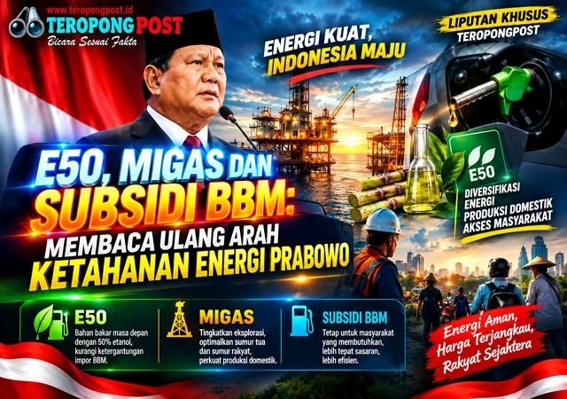 Ketahanan Energi Nasional: Prabowo Dorong E50, Penguatan Migas dan Penataan Subsidi BBM