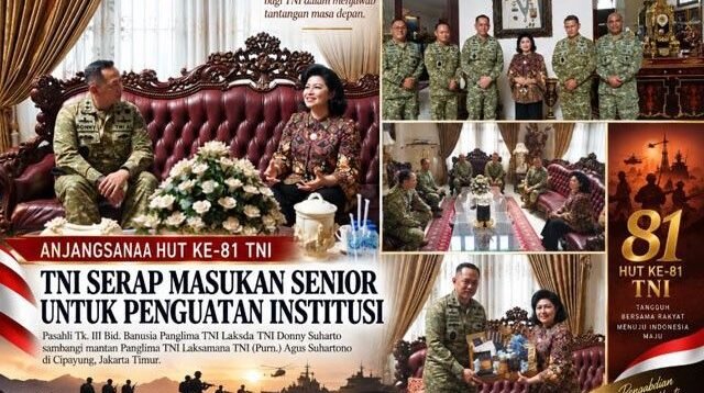 HUT ke-81 TNI, Anjangsana ke Mantan Panglima TNI Jadi Ruang Regenerasi dan Pertukaran Pengalaman