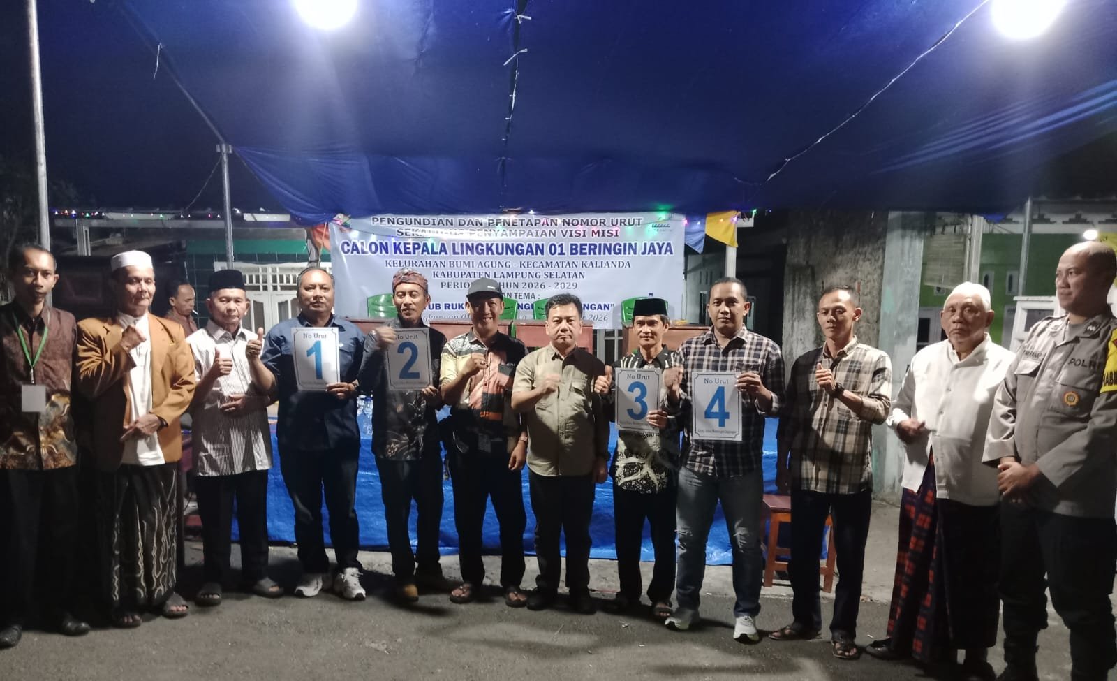 Camat Kalianda Menghadiri Visi Misi Pilkaling 01 Beringin Jaya Kel. Bumi Agung Kec. Kalianda : *Ciptakan Pemilihan Aman, Jujur, Guyub, Rukun * Camat Kalianda Menghadiri Visi Misi Pilkaling 01 Beringin Jaya Kel. Bumi Agung Kec. Kalianda : *Ciptakan Pemilihan Aman, Jujur, Guyub, Rukun *