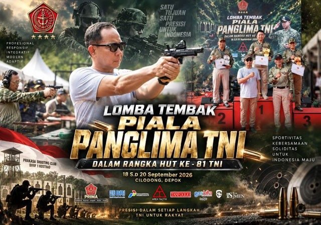 Lomba Tembak Piala Panglima TNI 2026 Berakhir, Agus Subiyanto Tutup Kompetisi di Depok Lomba Tembak Piala Panglima TNI 2026 Berakhir, Agus Subiyanto Tutup Kompetisi di Depok