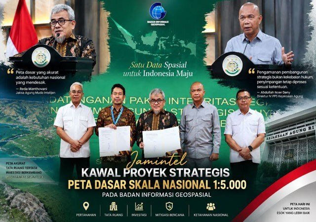 Peta Dasar Skala Besar 1:5.000 Masuk Tahap Pengamanan Strategis, Kejaksaan Agung Kawal Proyek BIG Peta Dasar Skala Besar 1:5.000 Masuk Tahap Pengamanan Strategis, Kejaksaan Agung Kawal Proyek BIG
