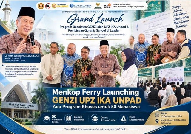 Beasiswa GENZI UPZ IKA UNPAD untuk 50 Mahasiswa Dipadukan dengan Pembinaan Kepemimpinan