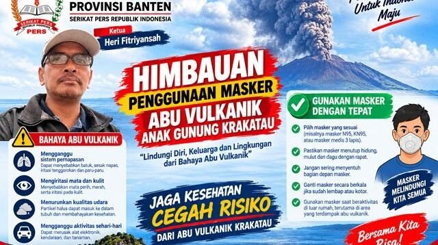 Akibat Abu Vulkanik Anak Krakatau, Dinkes Tangerang Selatan Didesak Bagikan Masker