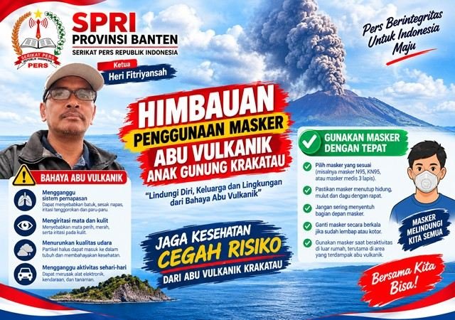 Akibat Abu Vulkanik Anak Krakatau, Dinkes Tangerang Selatan Didesak Bagikan Masker Akibat Abu Vulkanik Anak Krakatau, Dinkes Tangerang Selatan Didesak Bagikan Masker