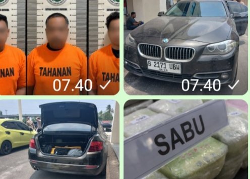 *Mobil Mewah BMW Bermuatan Sabu Rp50 Miliar, Polisi Amankan 3 Orang di Bakauheni* *Mobil Mewah BMW Bermuatan Sabu Rp50 Miliar, Polisi Amankan 3 Orang di Bakauheni*