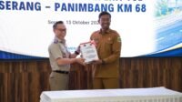 Penyerahan Hasil Pengadaan Tanah Exit Tol Serang–Panimbang KM 68 Resmi Diserahkan kepada Pemprov Banten