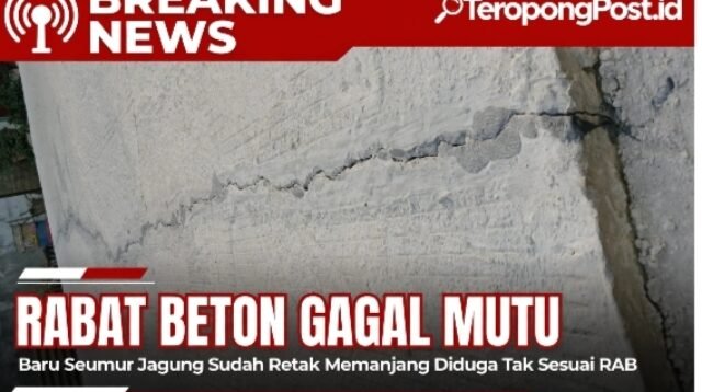 *Lapor Pak Bupati Egi! Proyek Rabat Beton Rp 797 Juta Jalan Pelajar Menuju SMKN 2 Kalianda Retak-Retak, Diduga Tak Sesuai RAB dan SNI*