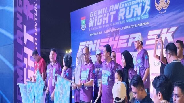Gemilang Korpri Night Run di Tangerang Diikuti 6.700 Peserta, Perkuat Kebersamaan ASN dan Masyarakat
