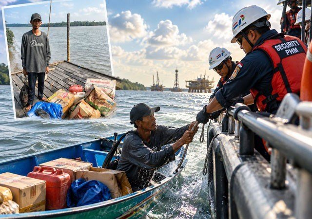 Evakuasi Warga di Perairan PHM Berlangsung Cepat, Tim Security Offshore Selamatkan Korban di Kutai Lama