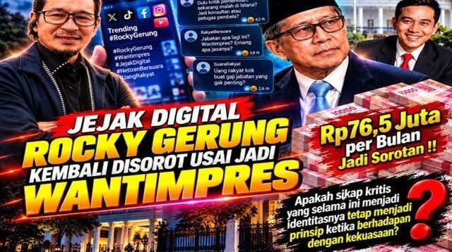 Rocky Gerung Jadi Wantimpres, Sikap Kritis Diuji dari Dalam Lingkar Kekuasaan Silaen Soroti Akuntabilitas Wantimpres