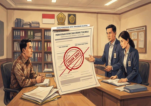 Dinas Pendidikan Tangerang Selatan Awasi Seluruh SMP, Surat Pernyataan di SMPN 20 Tangsel Diminta Dicabut Dinas Pendidikan Tangerang Selatan Awasi Seluruh SMP, Surat Pernyataan di SMPN 20 Tangsel Diminta Dicabut